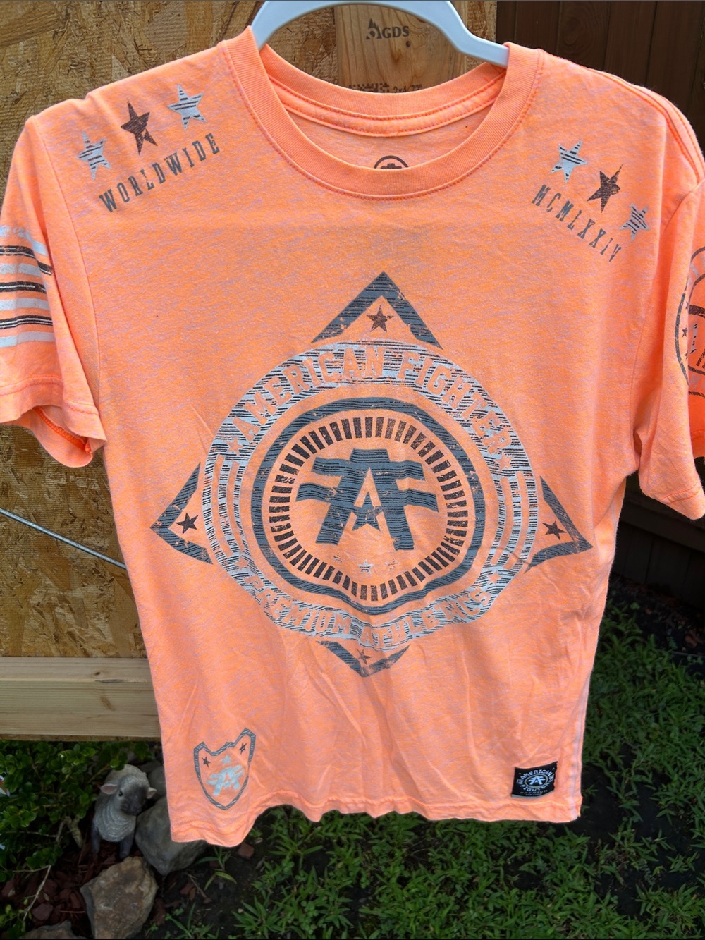 Affliction Short-Sleeve Graphic Tee in Neon Orange